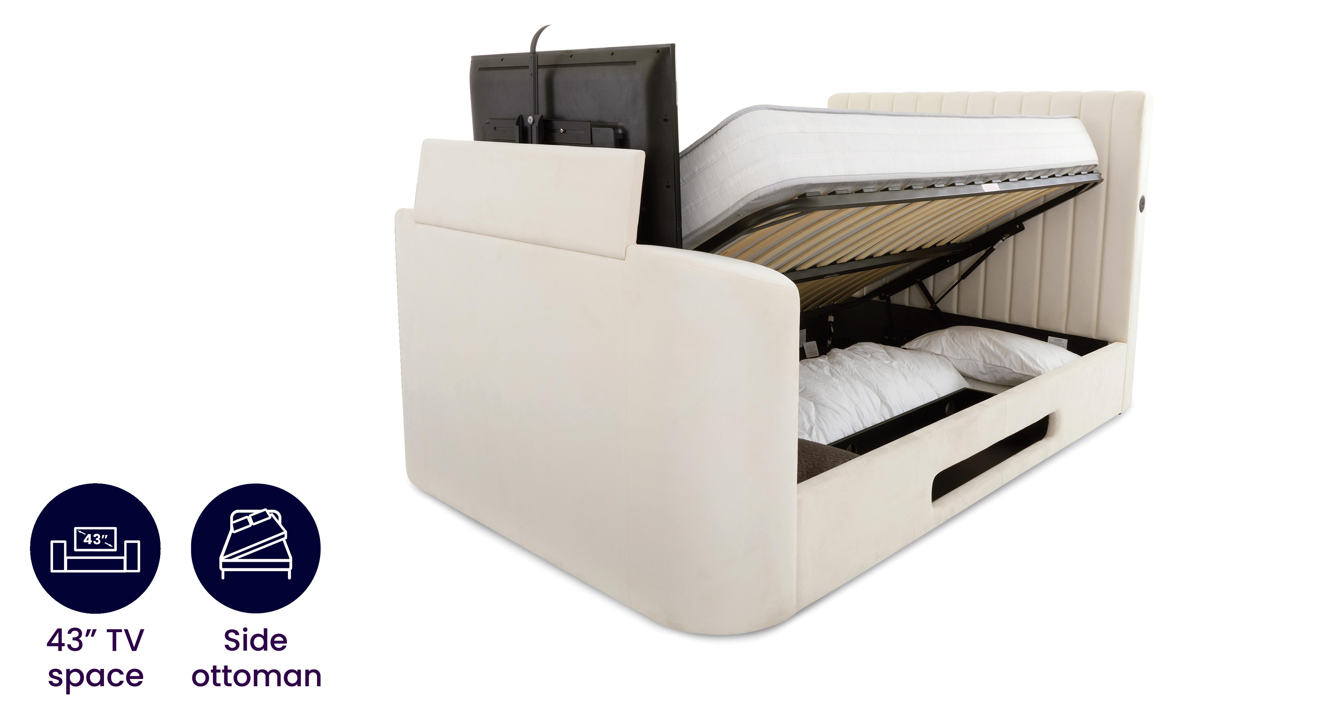 TV Ottoman Double Bedframe