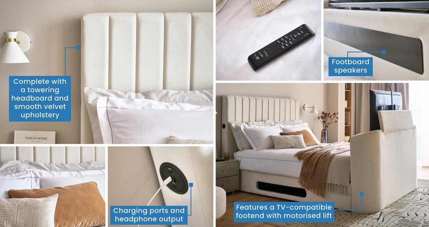 TV Ottoman Double Bedframe view 4