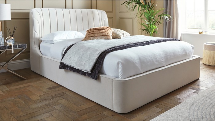 modern cream divan bed frame 