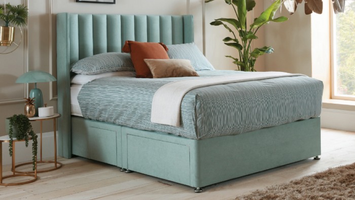 duck egg divan bed with under bed storage drawers