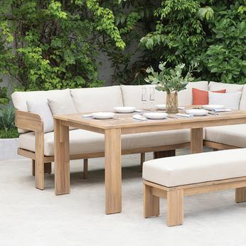 formentera corner garden sofa dining set