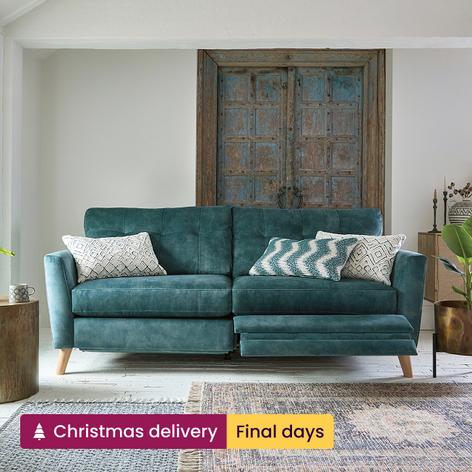 Ocean colour recliner sofa
