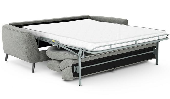 Pull out sofa bed in grey with mattress