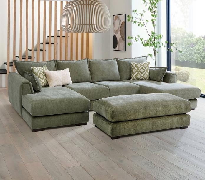 somerford u shaped sofa with footstool