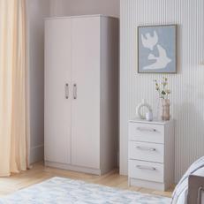 lorelie wardrobes and bedside table