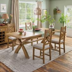 wooden dining table and 4 chairs