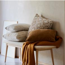  collection of brown and orange scatter cushions