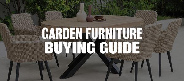 Noella Outdoor Wooden Dining Table with Metal legs and 6 Rattan Chairs
