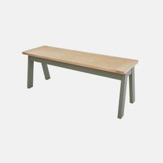 Country Living sage green and oak dining bench