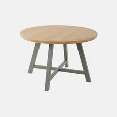 Country Living sage green and oak round dining table