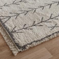 monochrome moroccan style rug 