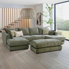 somerford u-shaped sofa in sage green