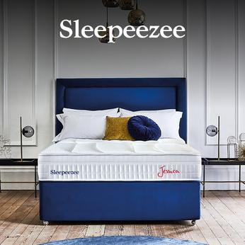 Jessica Sleepeezee Mattress on a blue divan bed