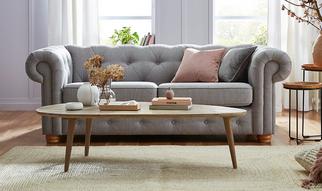 belair chesterfield sofa in grey