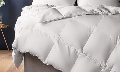 Quilted thick Silentnight feather and down duvet