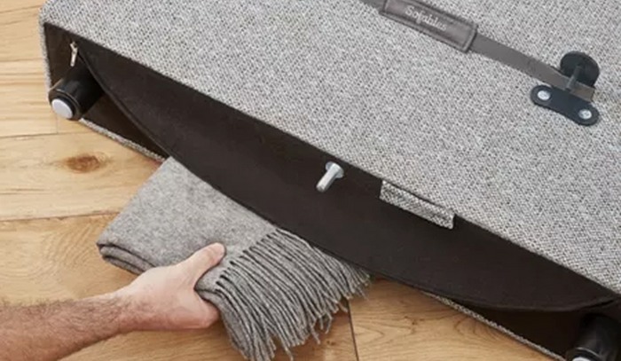 Close up of the hidden Sofables stroage pocket