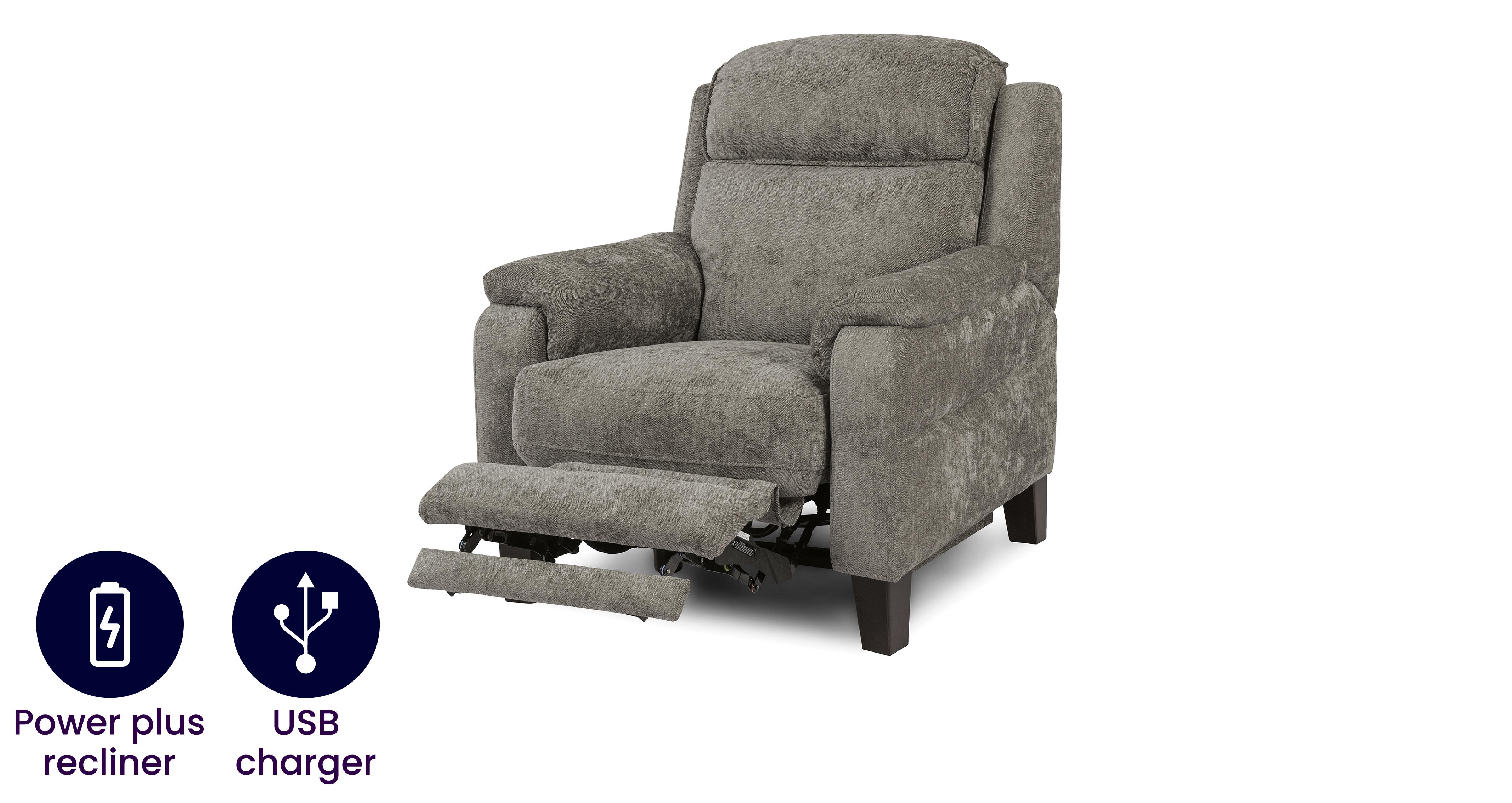 Recliner chair on sale with charger