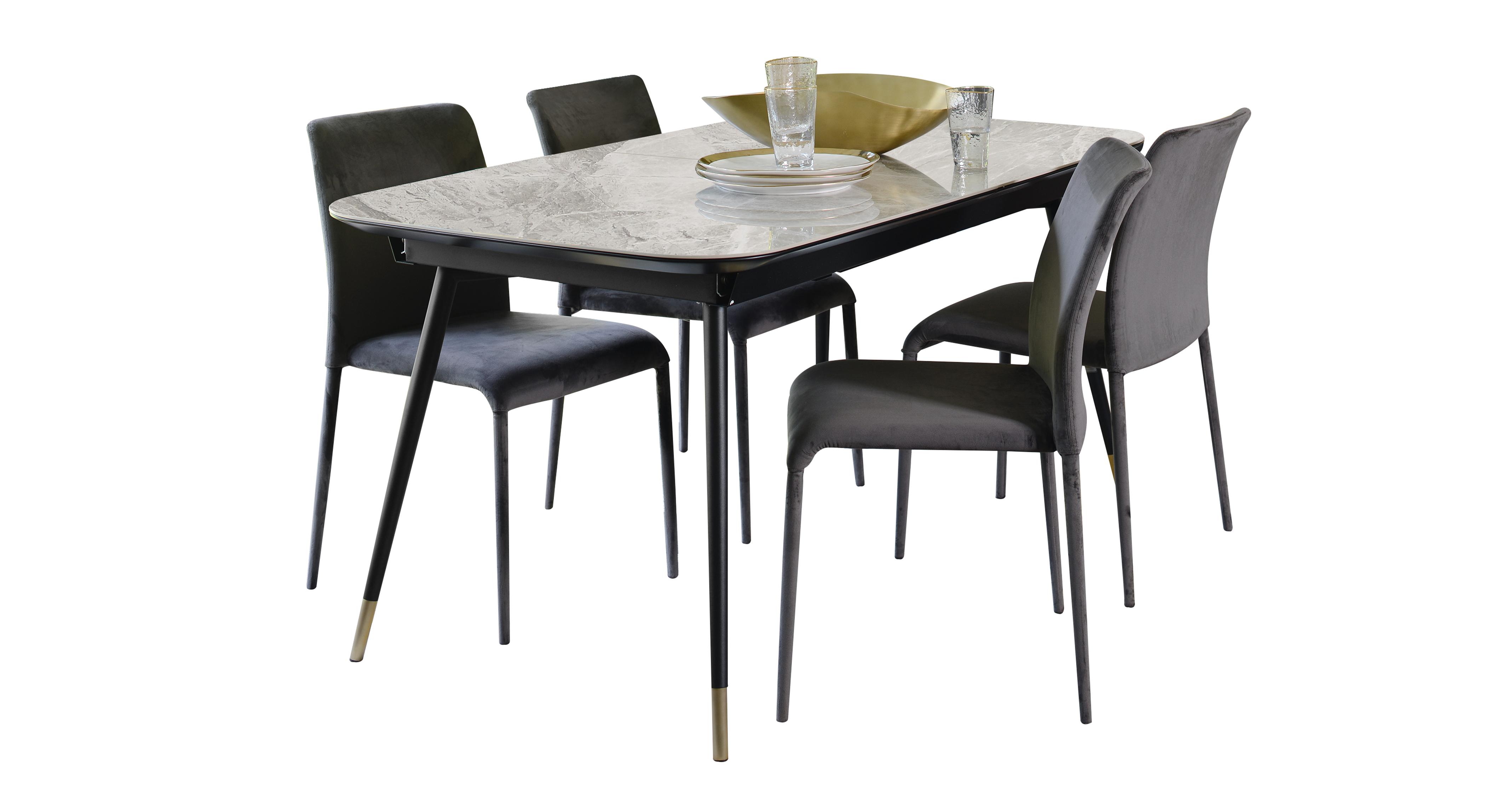 Furniture village marble discount dining table and chairs