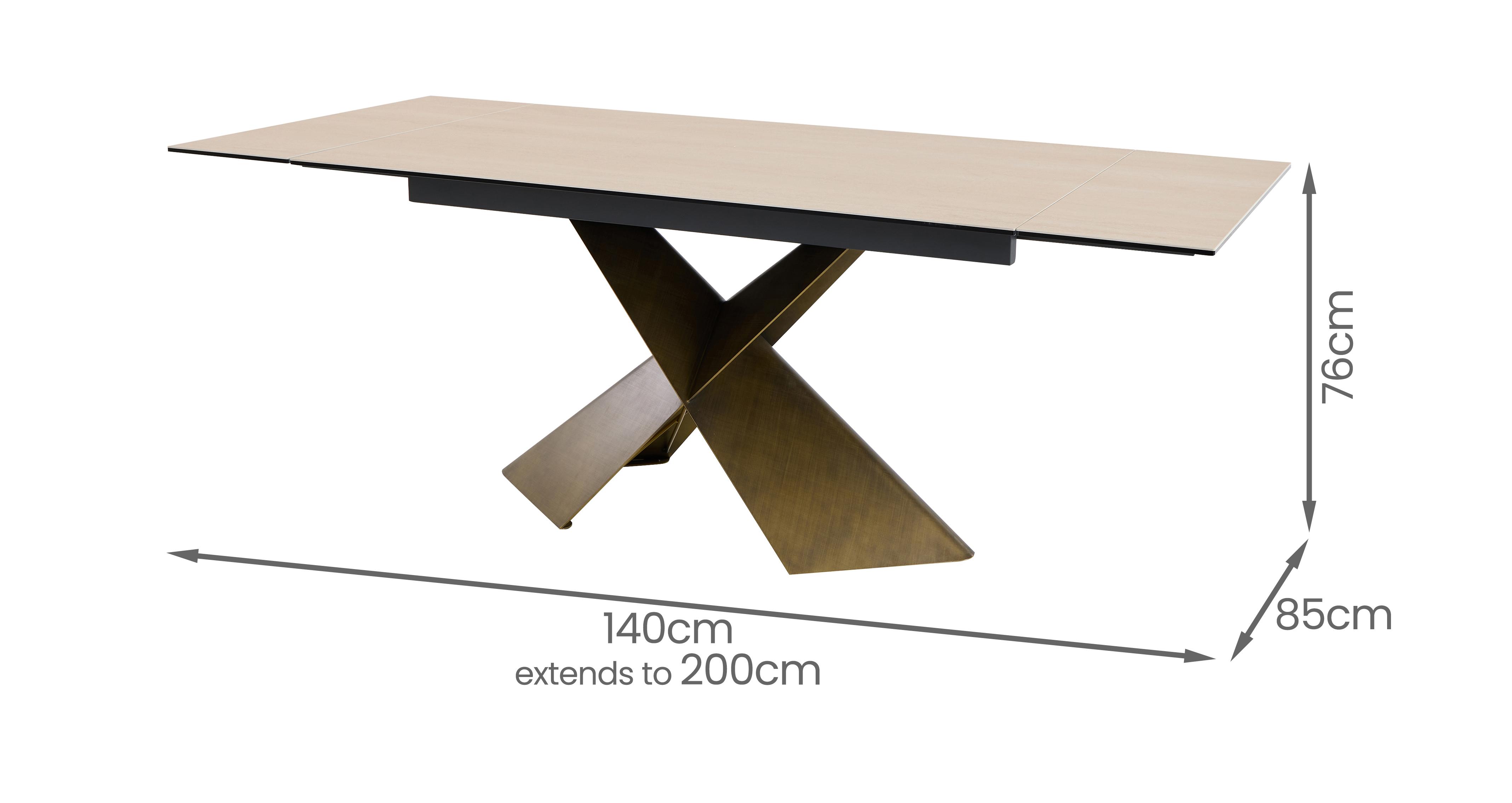 Cala X Bar Extending Dining Table & 4 Swivel Dining Chairs in Cala Beige
