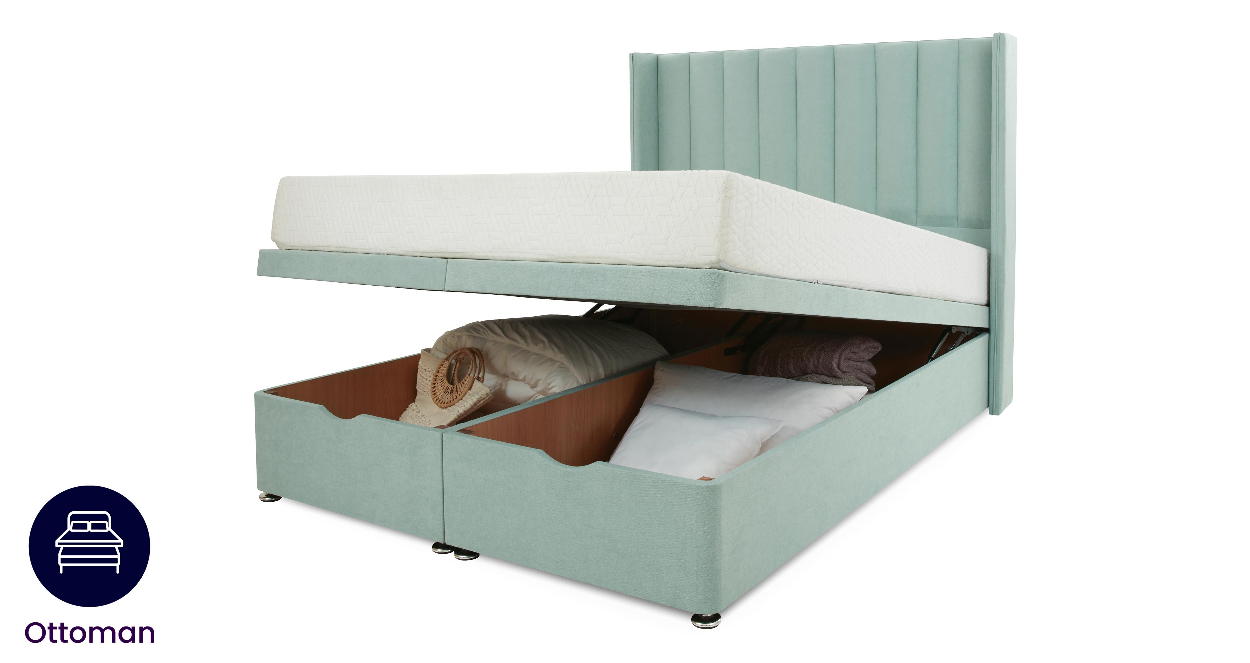 Double Ottoman Storage Bedframe
