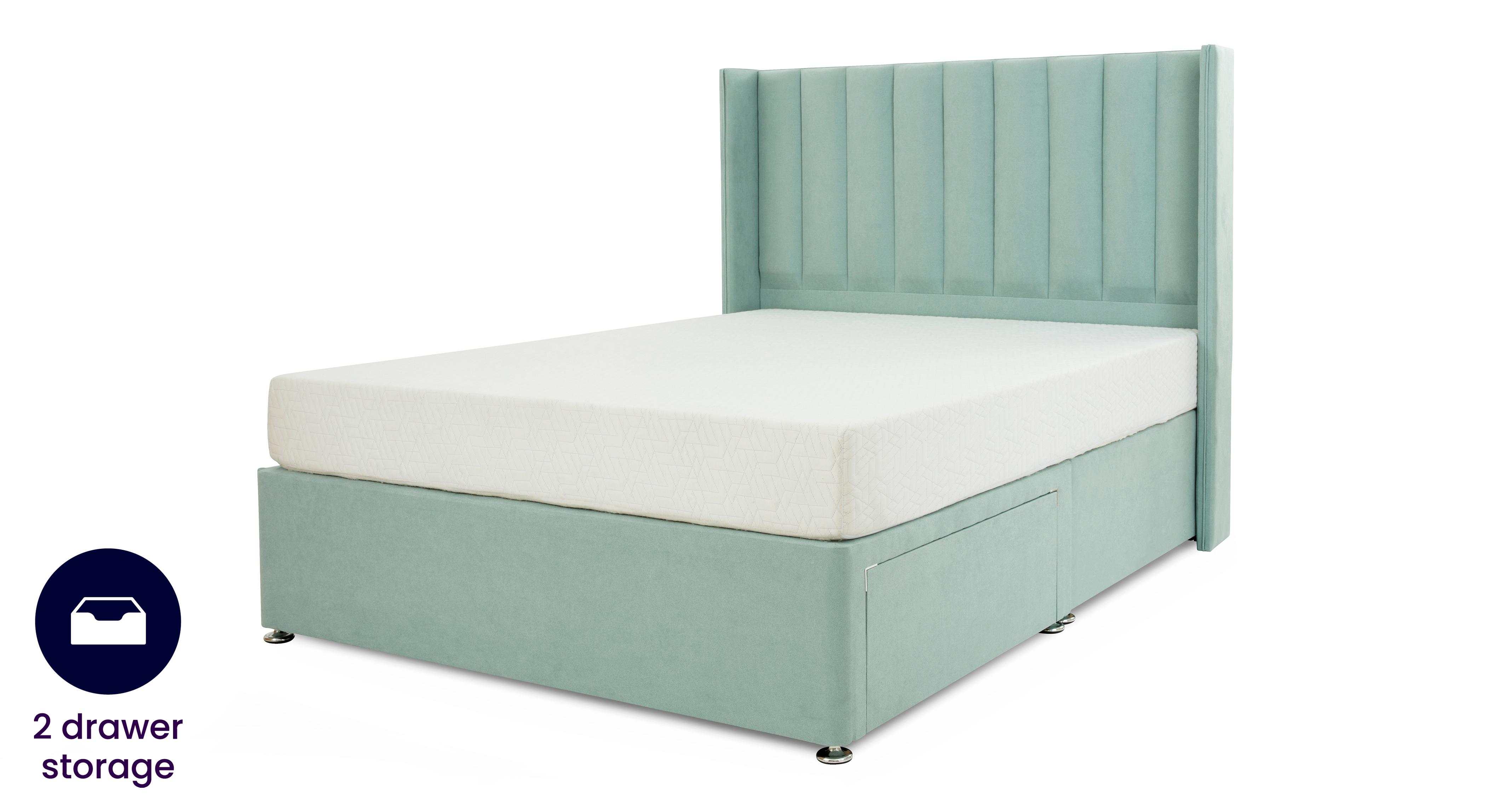 Double 2 Drawer Storage Bedframe