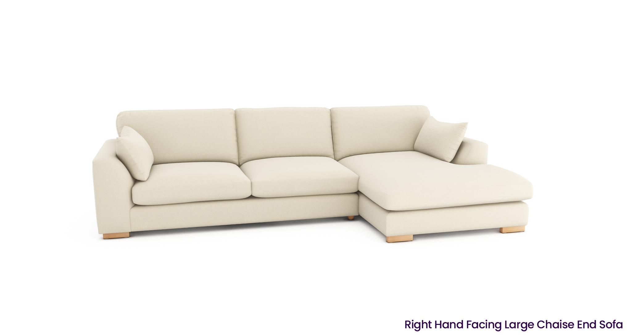 Plush chaise deals end sofa dfs