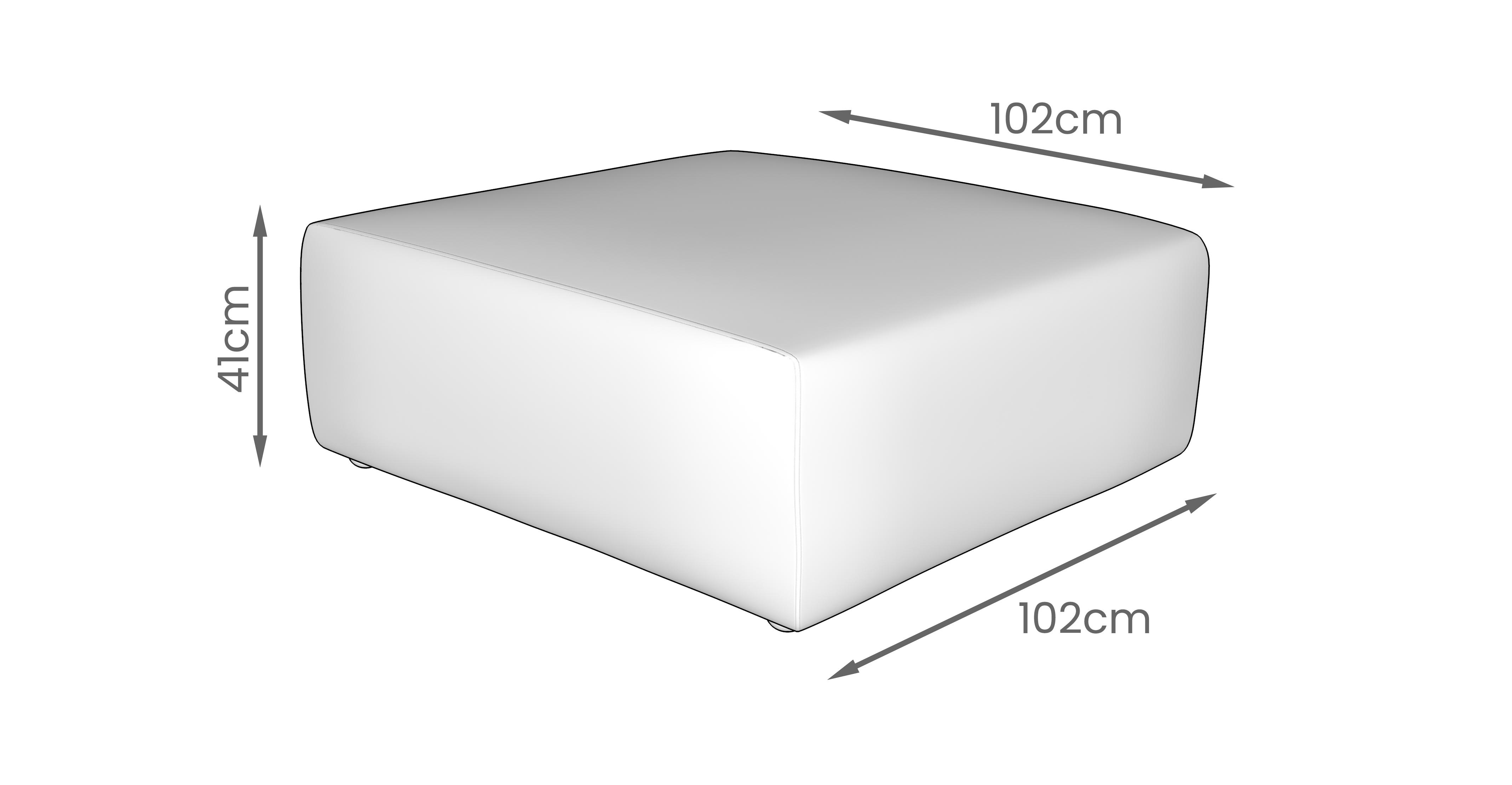 Calix Pattern Large Square Footstool in Calix Pattern Accent Monochrome with Dark feet