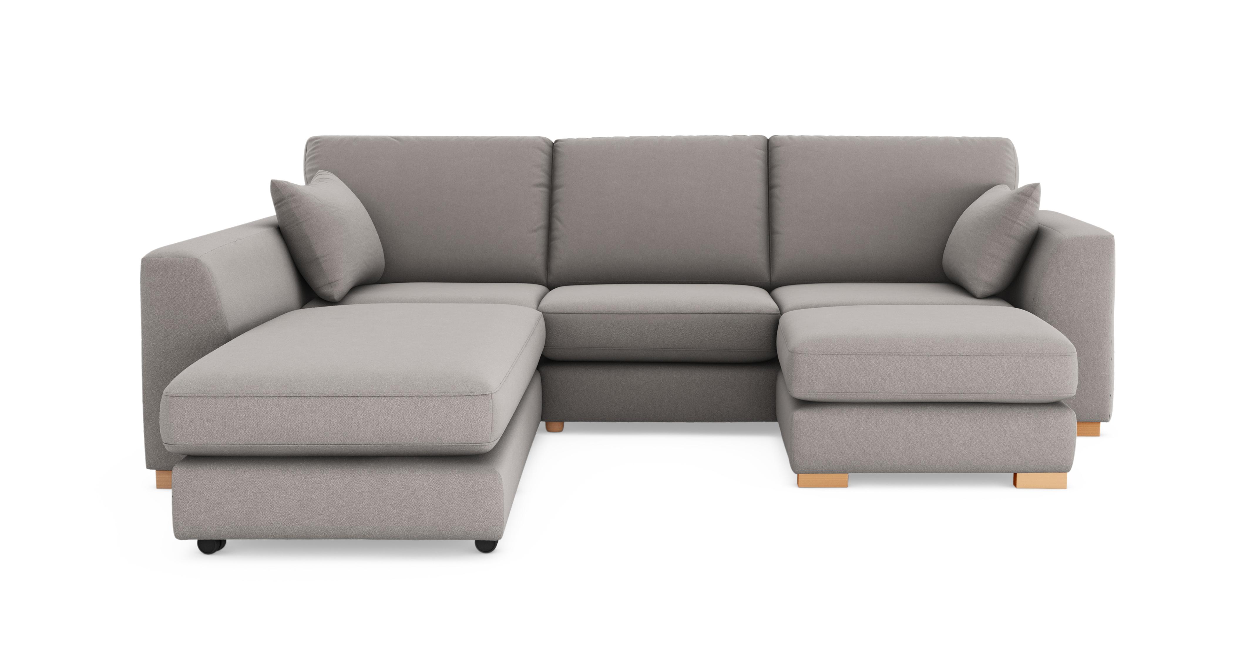Left Hand Facing 3 Piece Swivel Sofa Bed Chaise