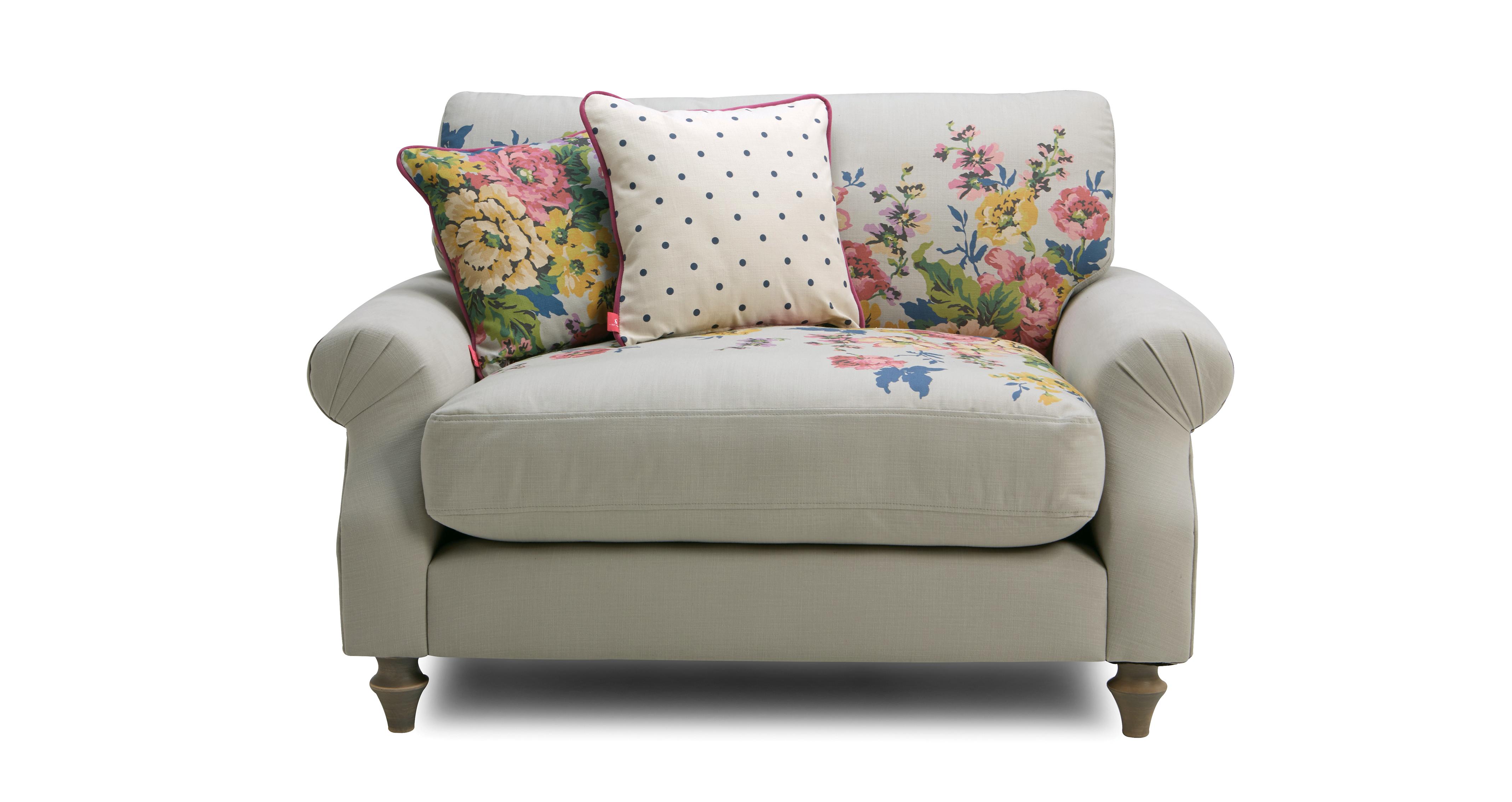Cambridge Cotton Cuddler Sofa Cambridge Plain And Floral Cotton Dfs