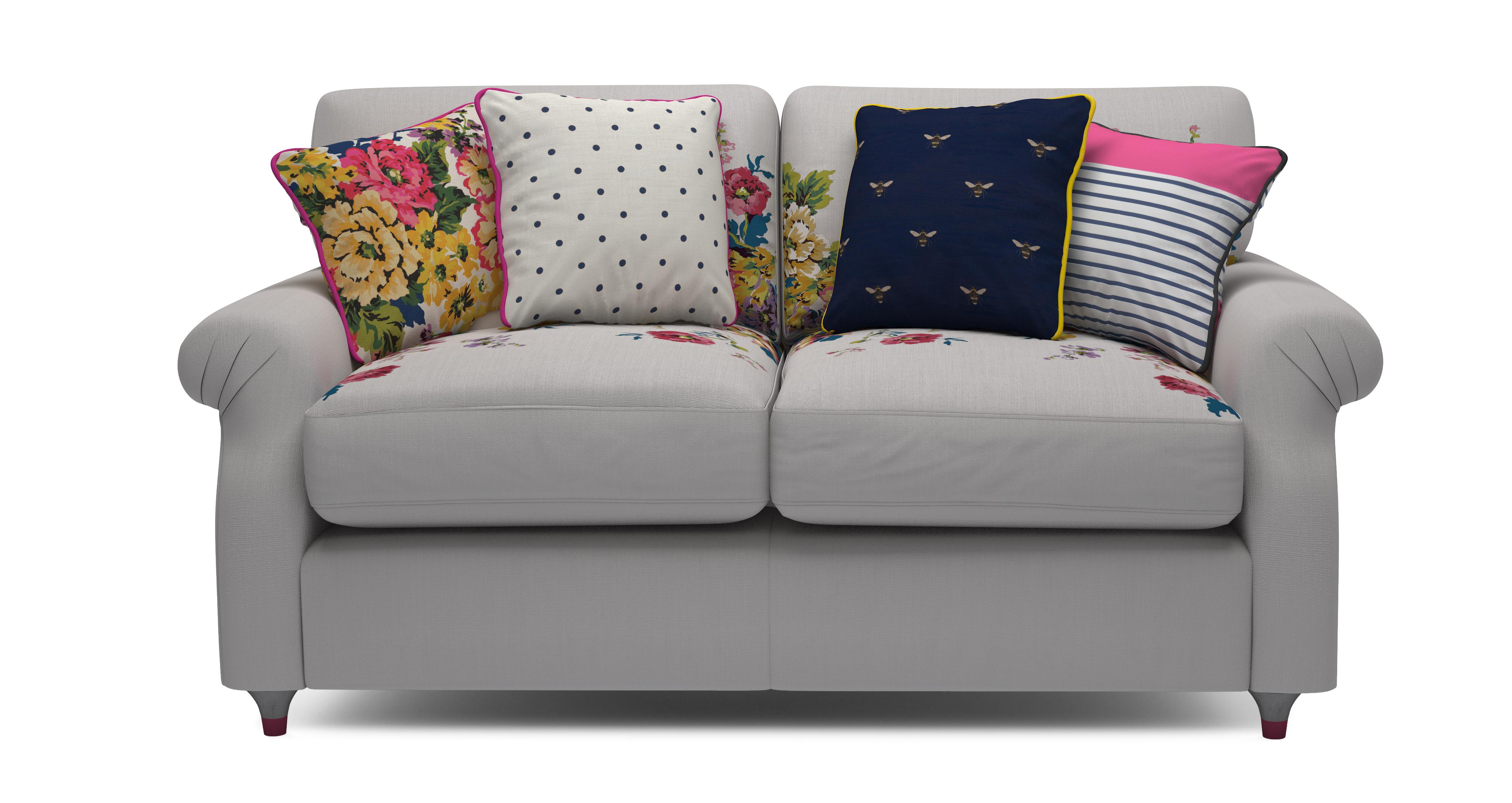 Cambridge Cotton 2 Seater Supreme Sofa Bed Cambridge Plain And Floral Cotton Dfs