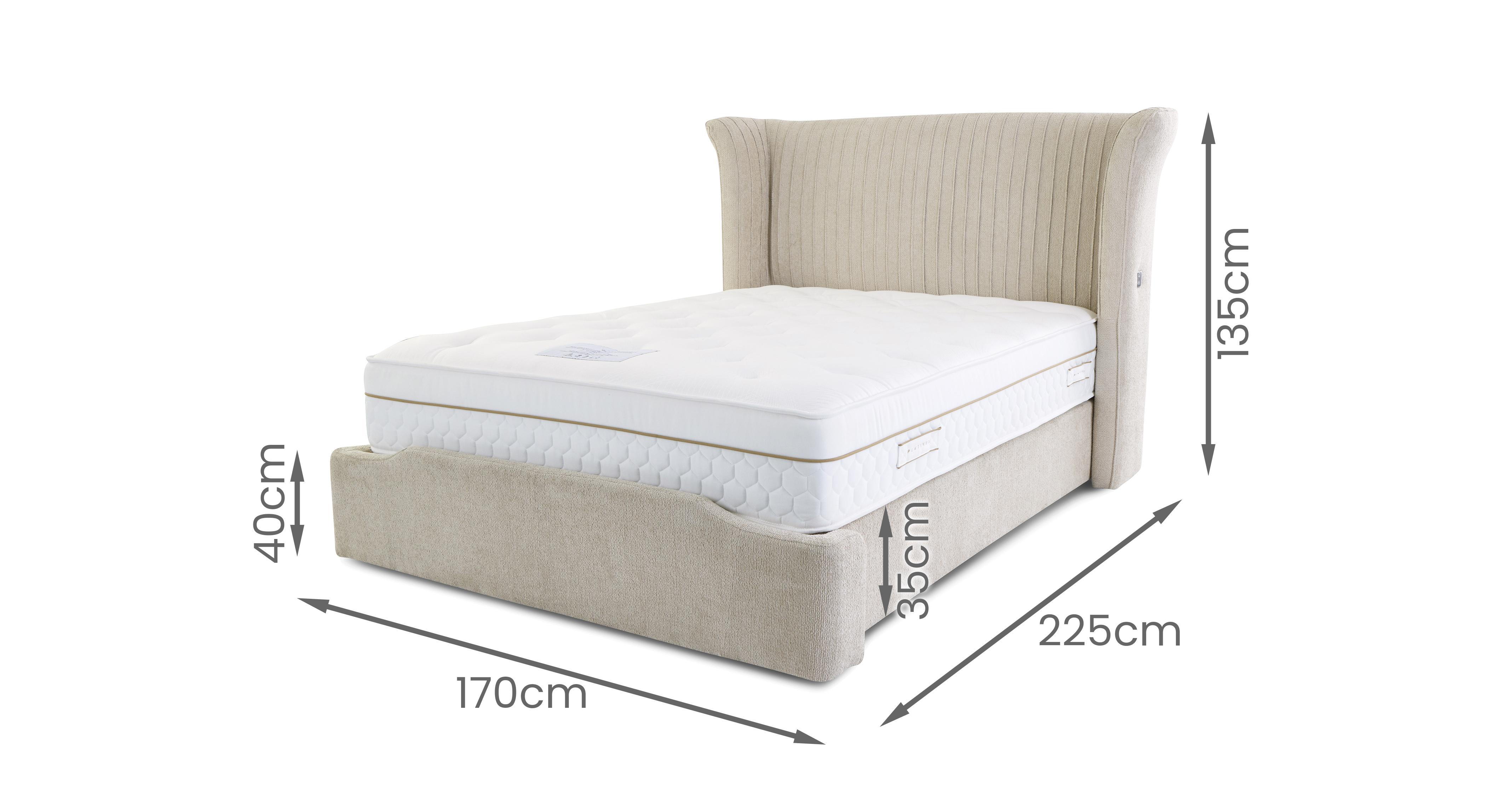 Capena Double Power Ottoman in Capena Oyster