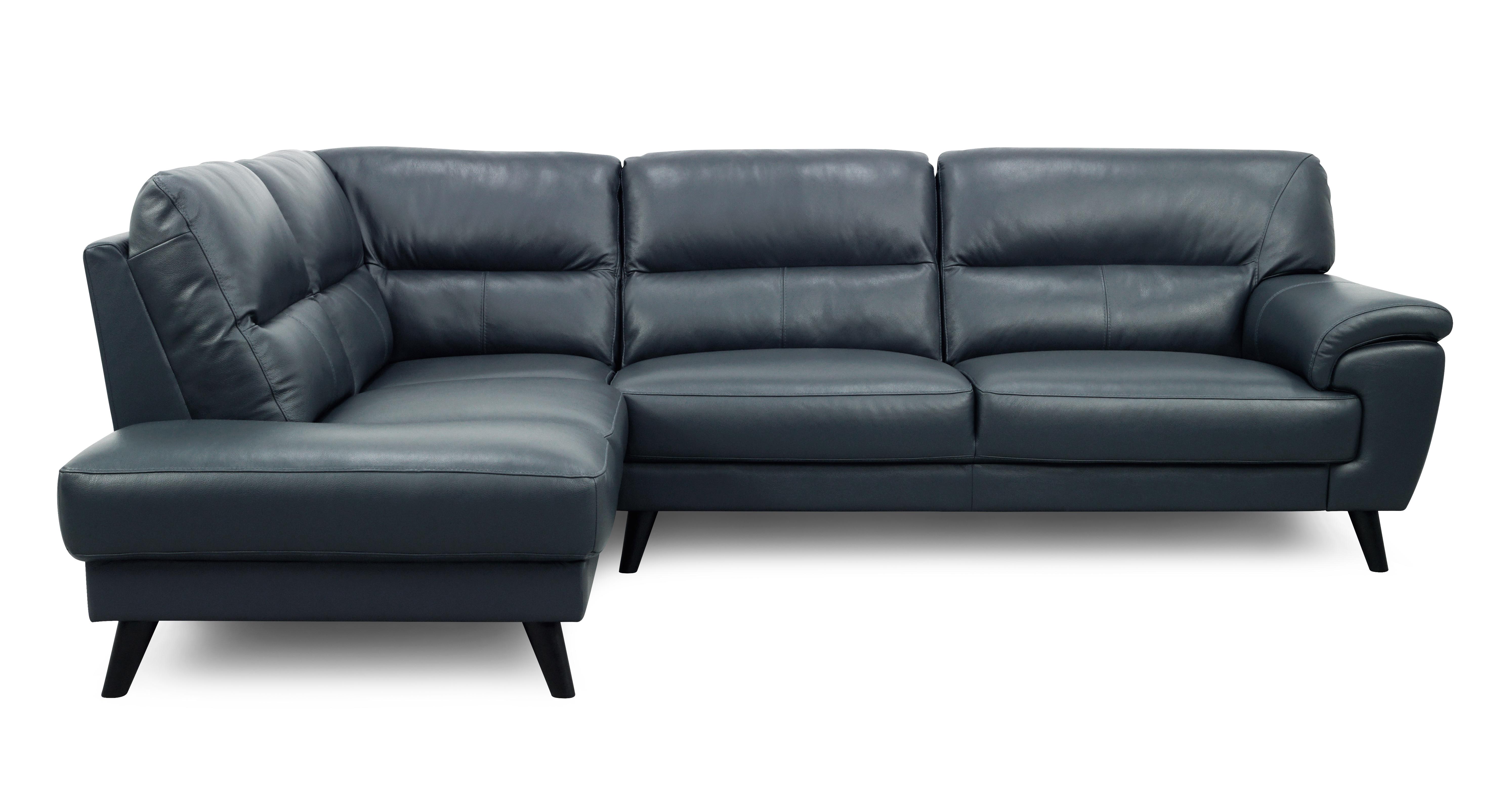 Dfs leather deals corner sofa sale