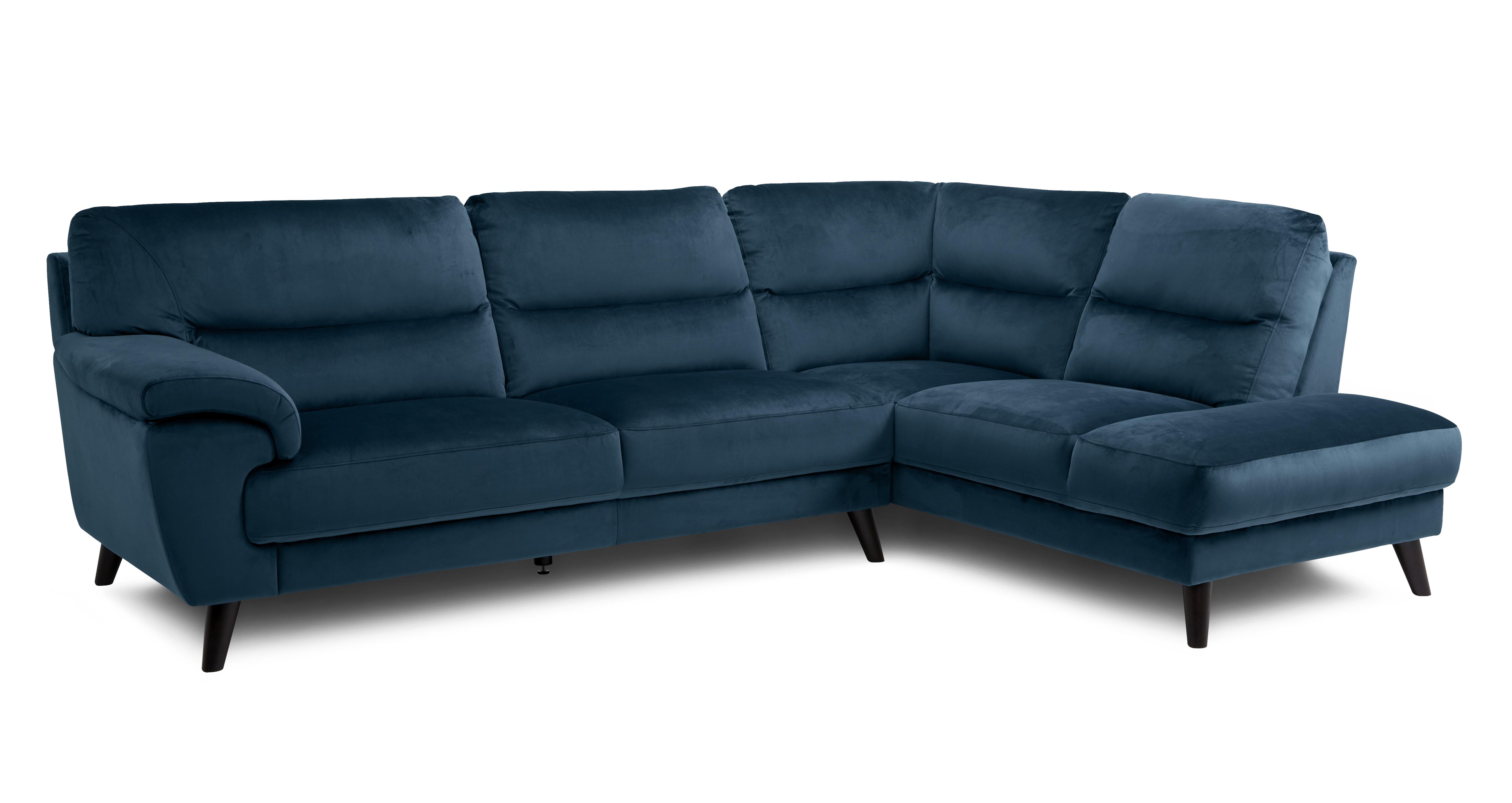 Dfs velvet corner deals sofa