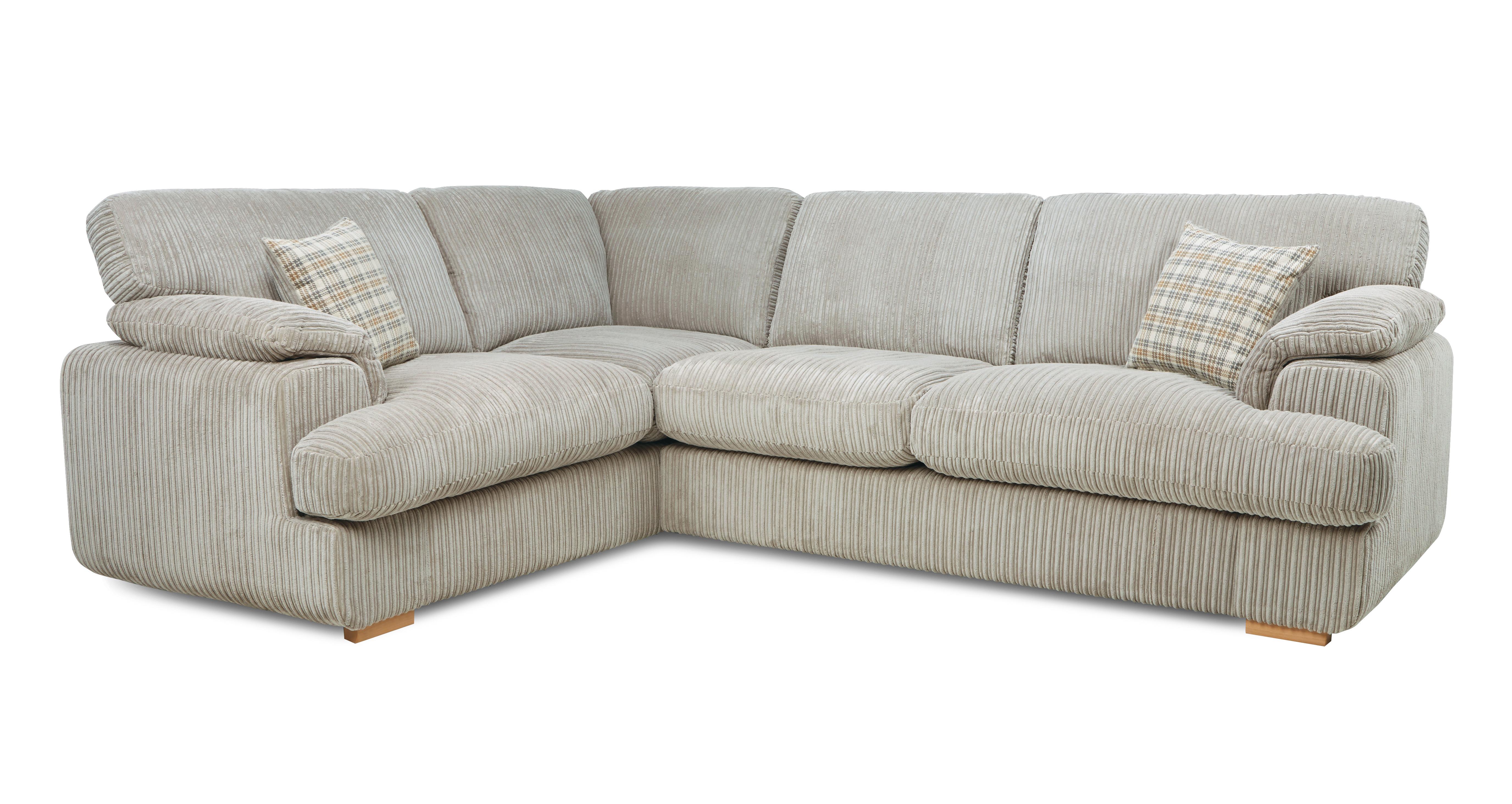 Celine Right Arm Facing 2 Seater Formal Back Deluxe Corner Sofa Bed DFS