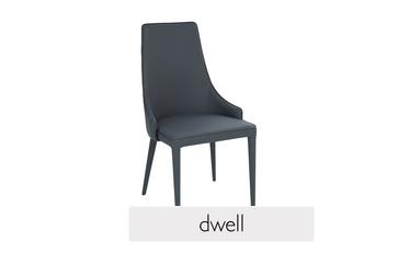 Sottile Faux Leather Dining Chair Grey