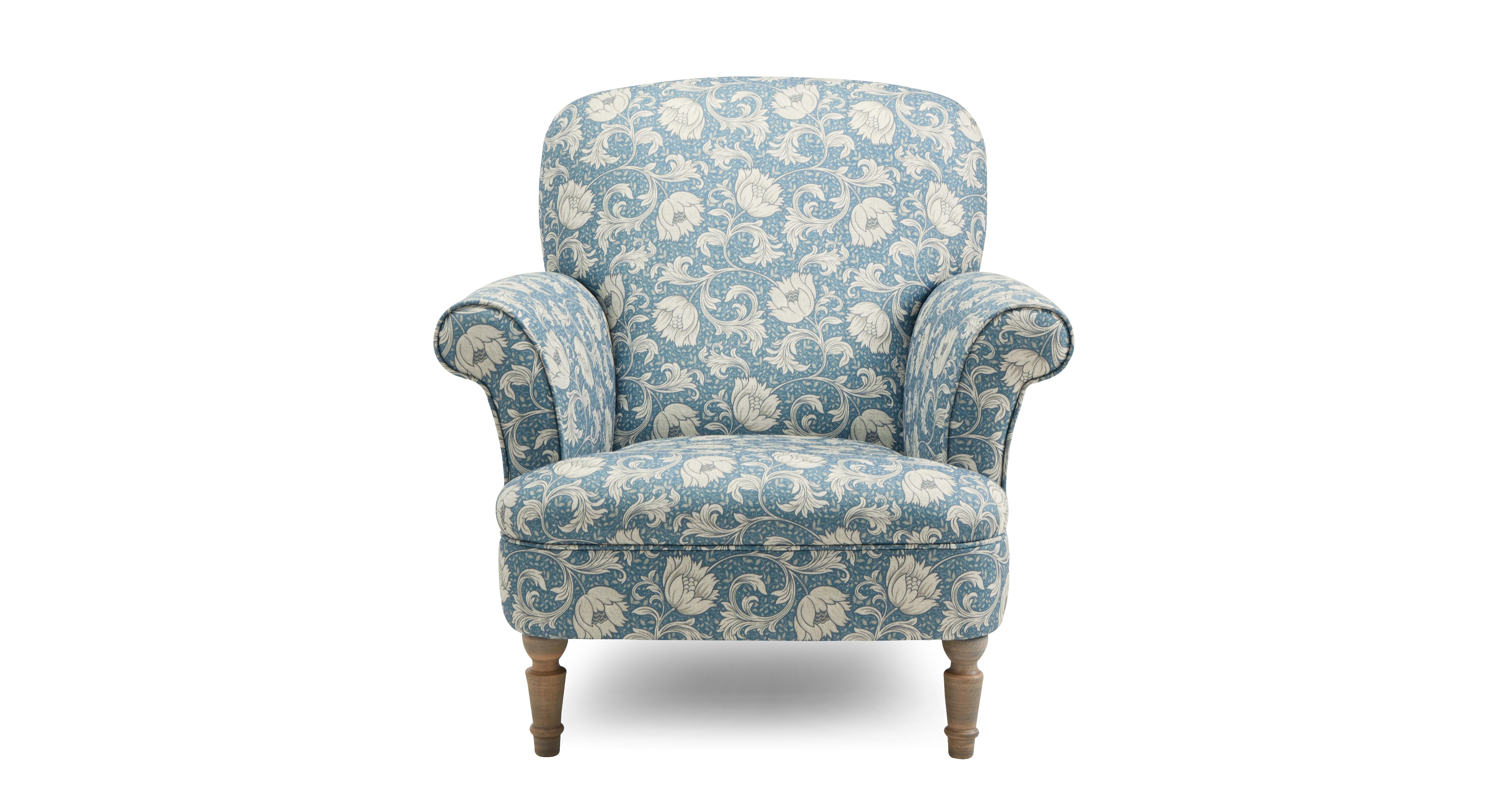 Navy floral accent deals chair