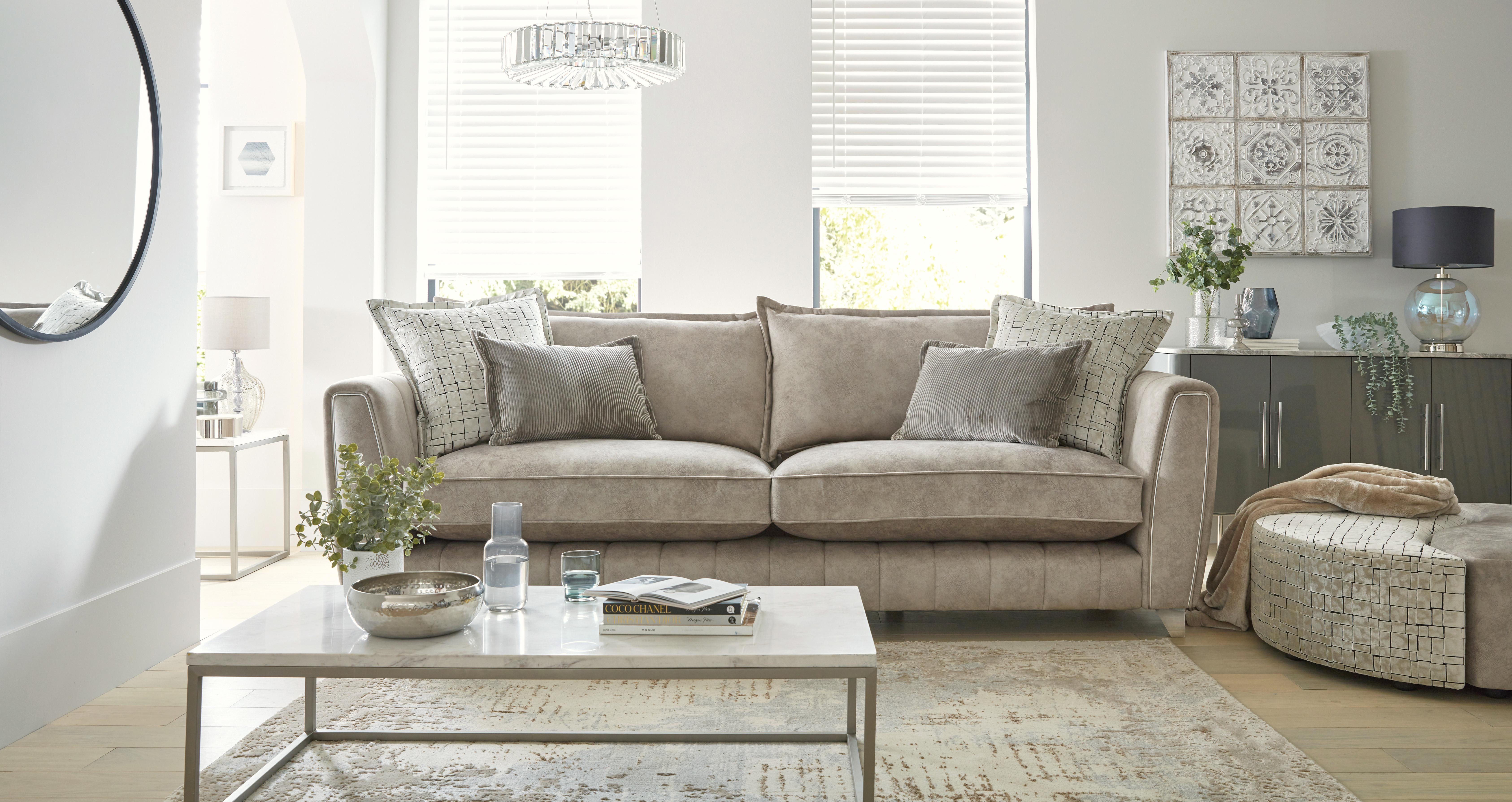 Cherished-express Formal Back Cuddler Sofa in Cherished Express Oatmeal Combination