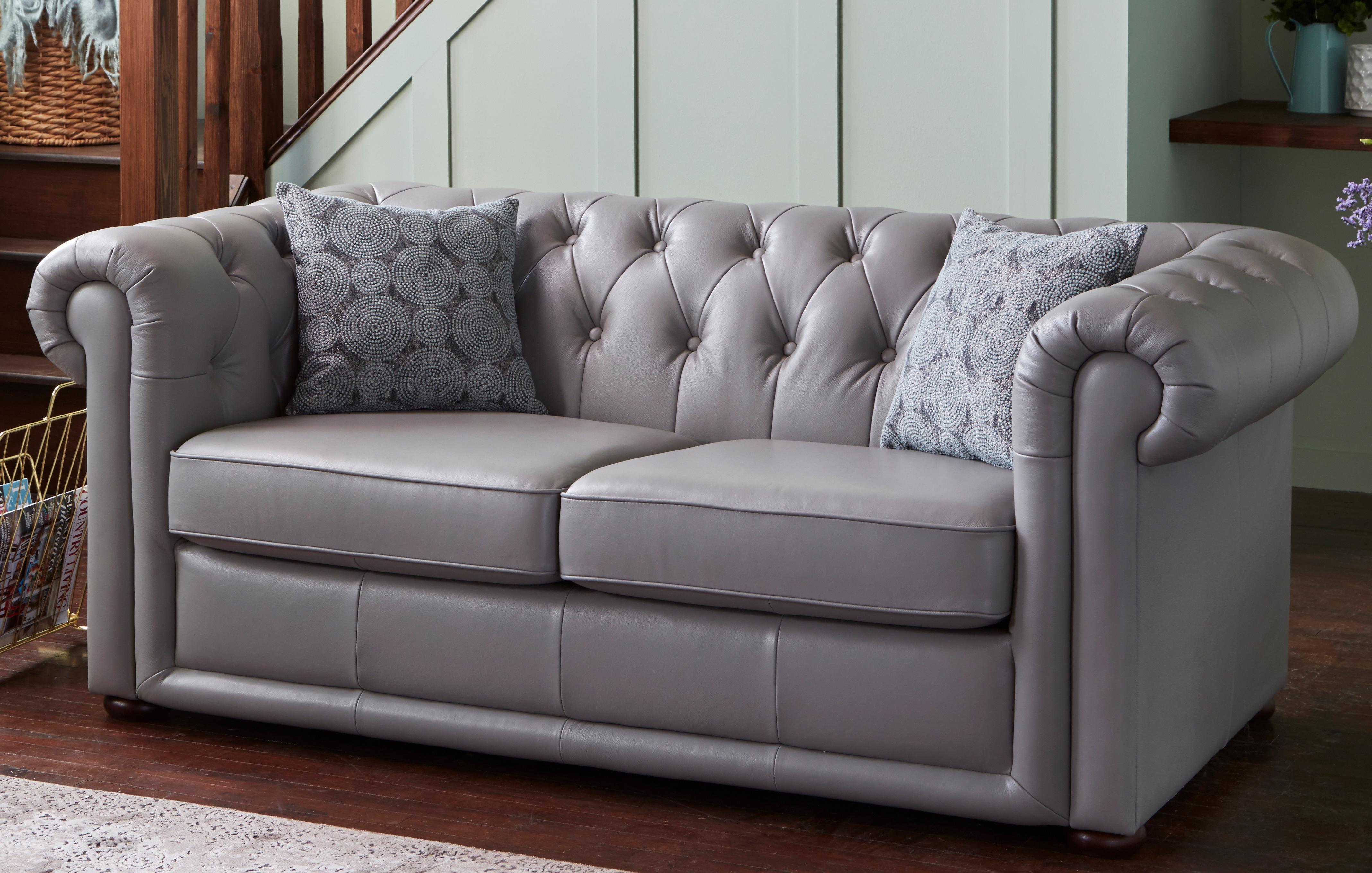 Chester Leather 2 Seater Sofa Bed Brooke