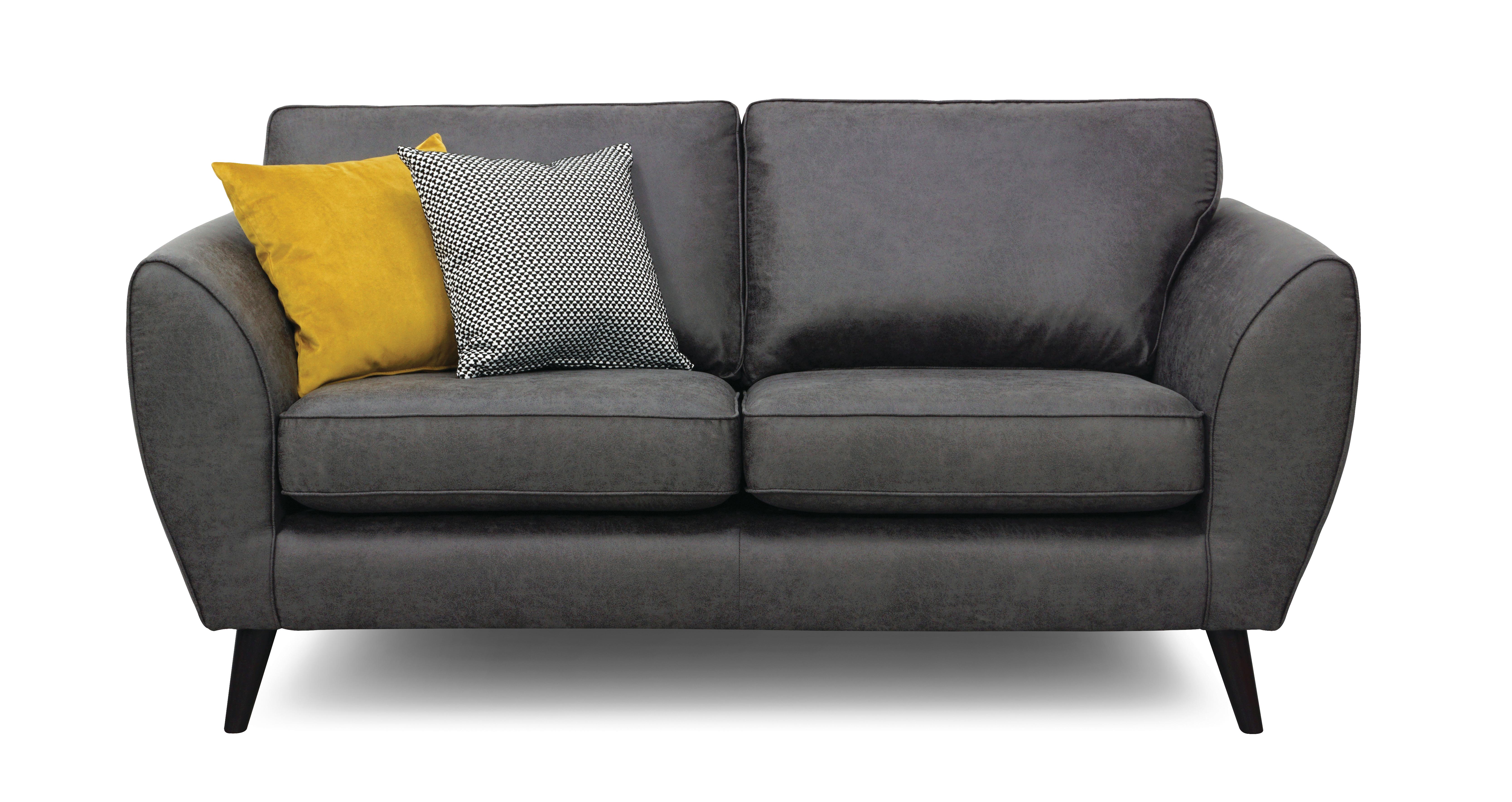 Dfs grey deals 2 seater sofa