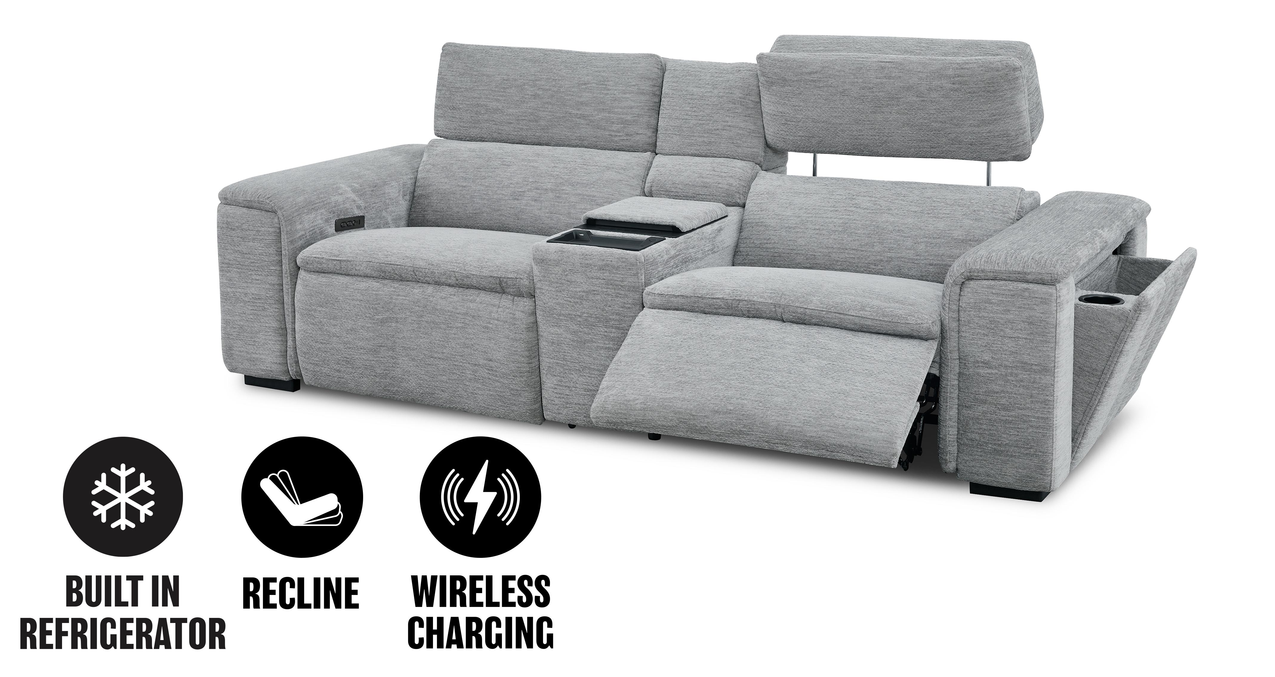 Chillwave Large 2 Seat Power Sofa And Fridge Console | DFS