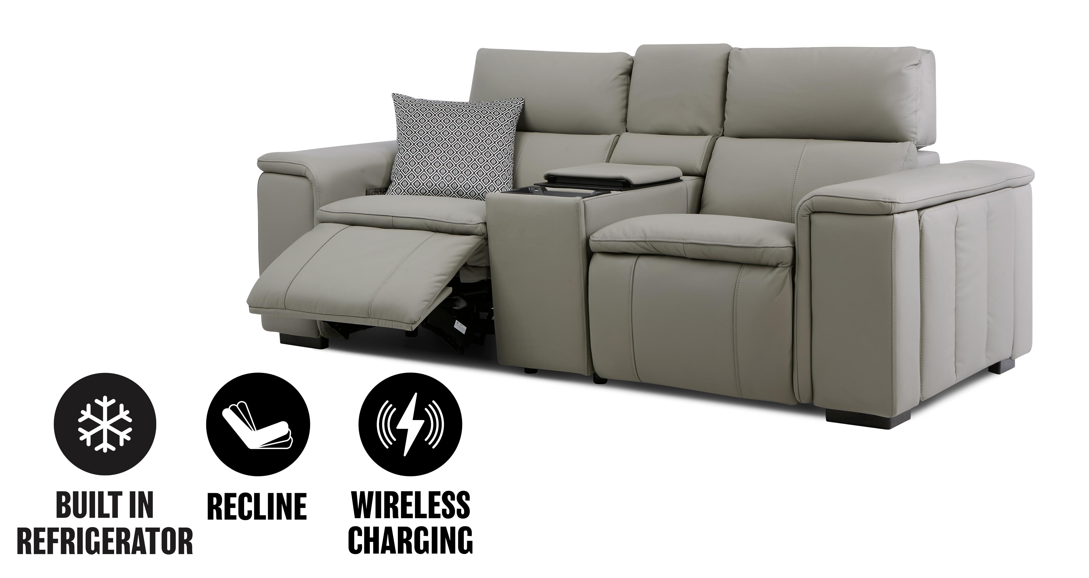 Chillwave 2 Seat Power Sofa And Fridge Console | DFS