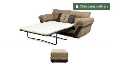 2 Seater Sofa Bed & Stool