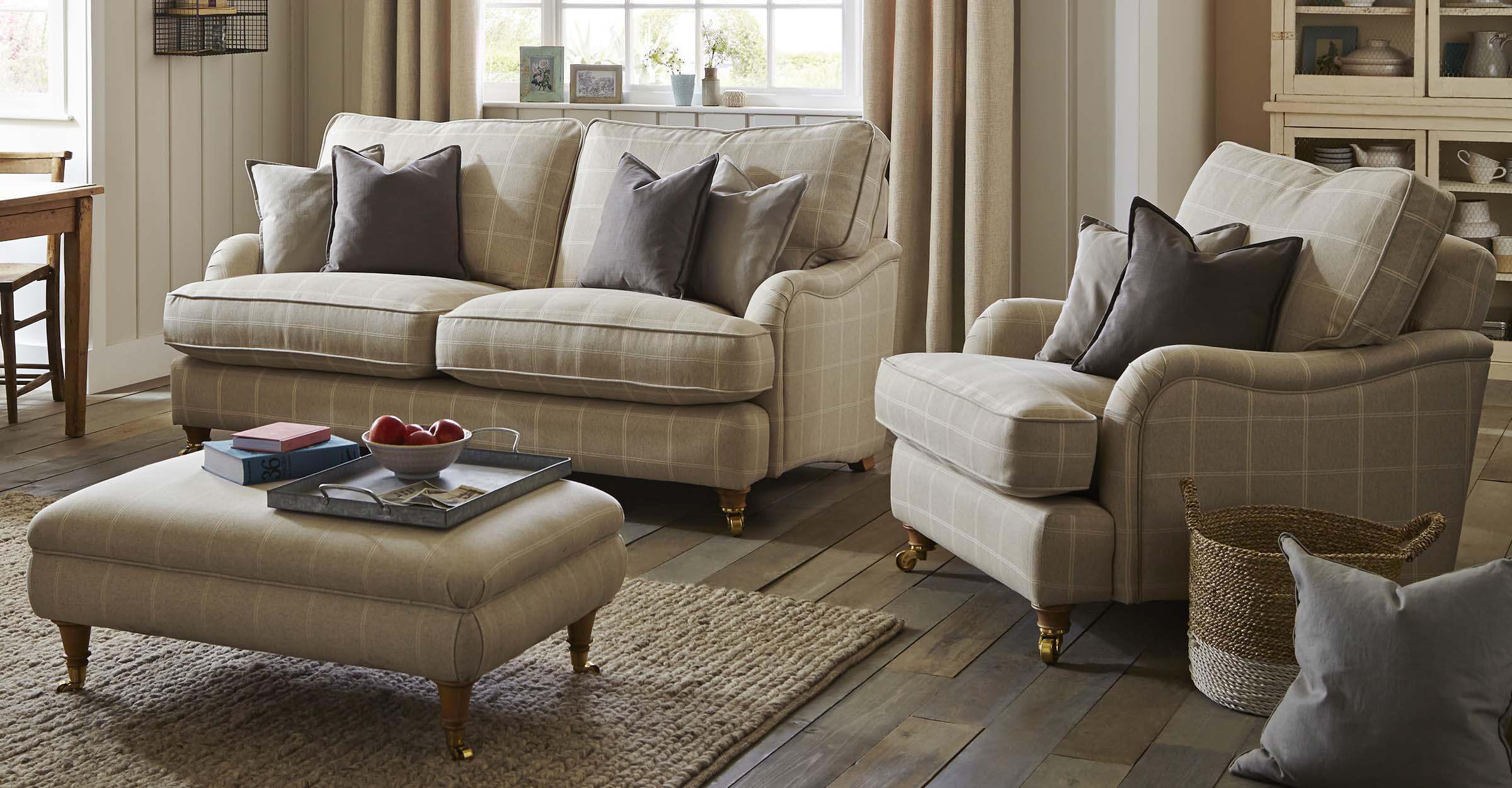 Classic And Traditional Sofas Dfs, Classic Cream Leather Sofa