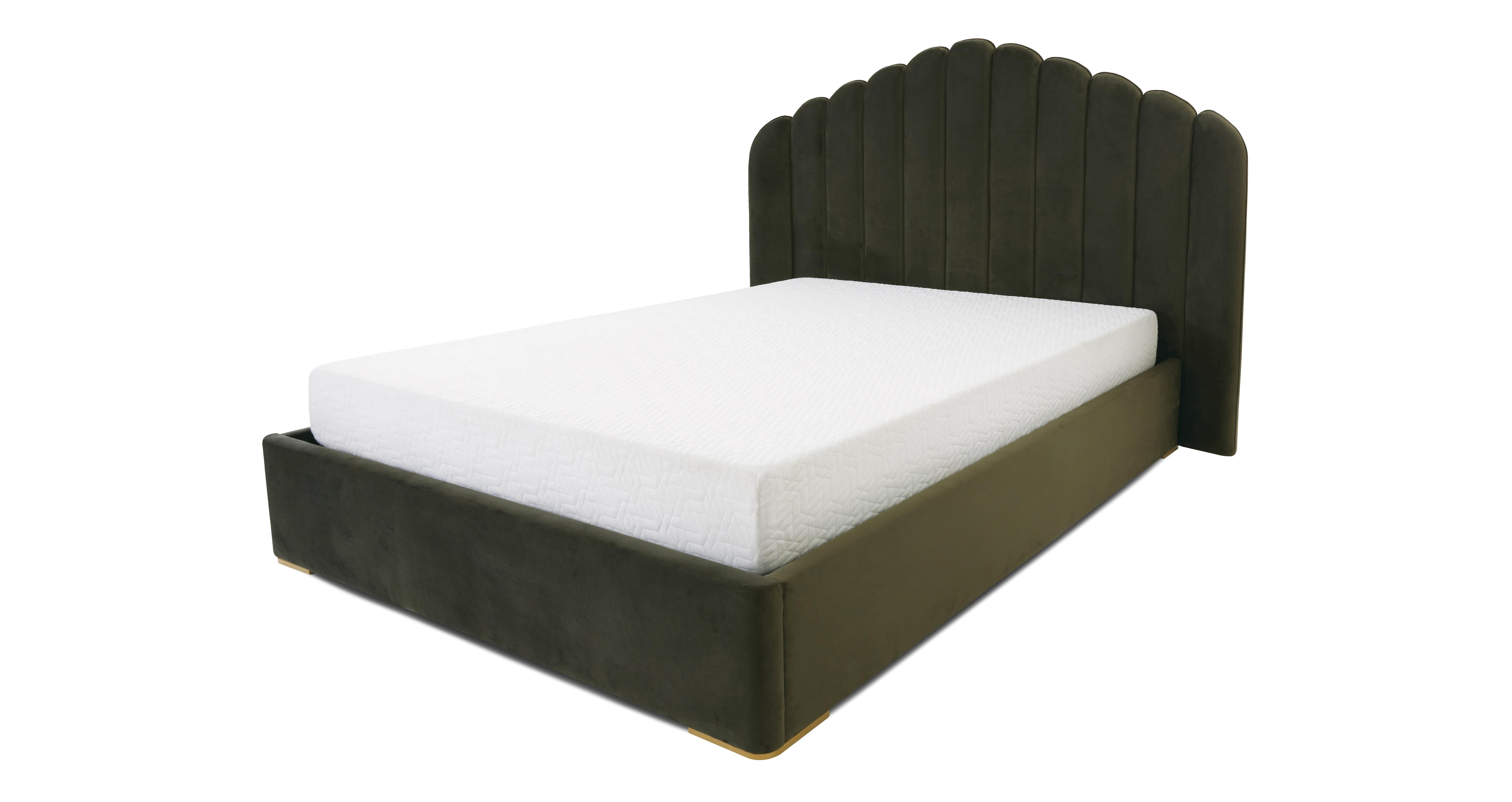 Clio Super King Ottoman Bed in Clio Olive Olive