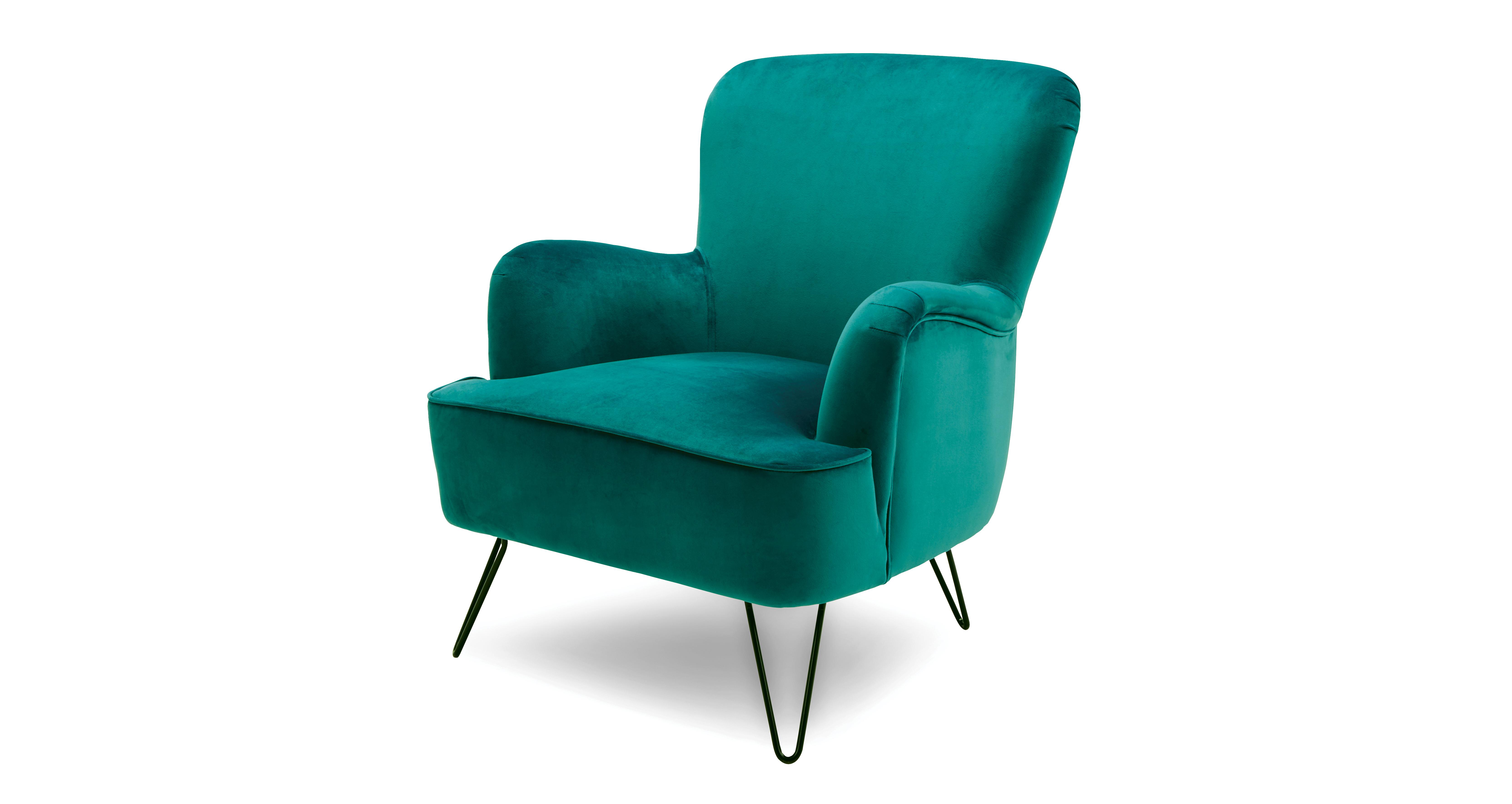 teal club chair