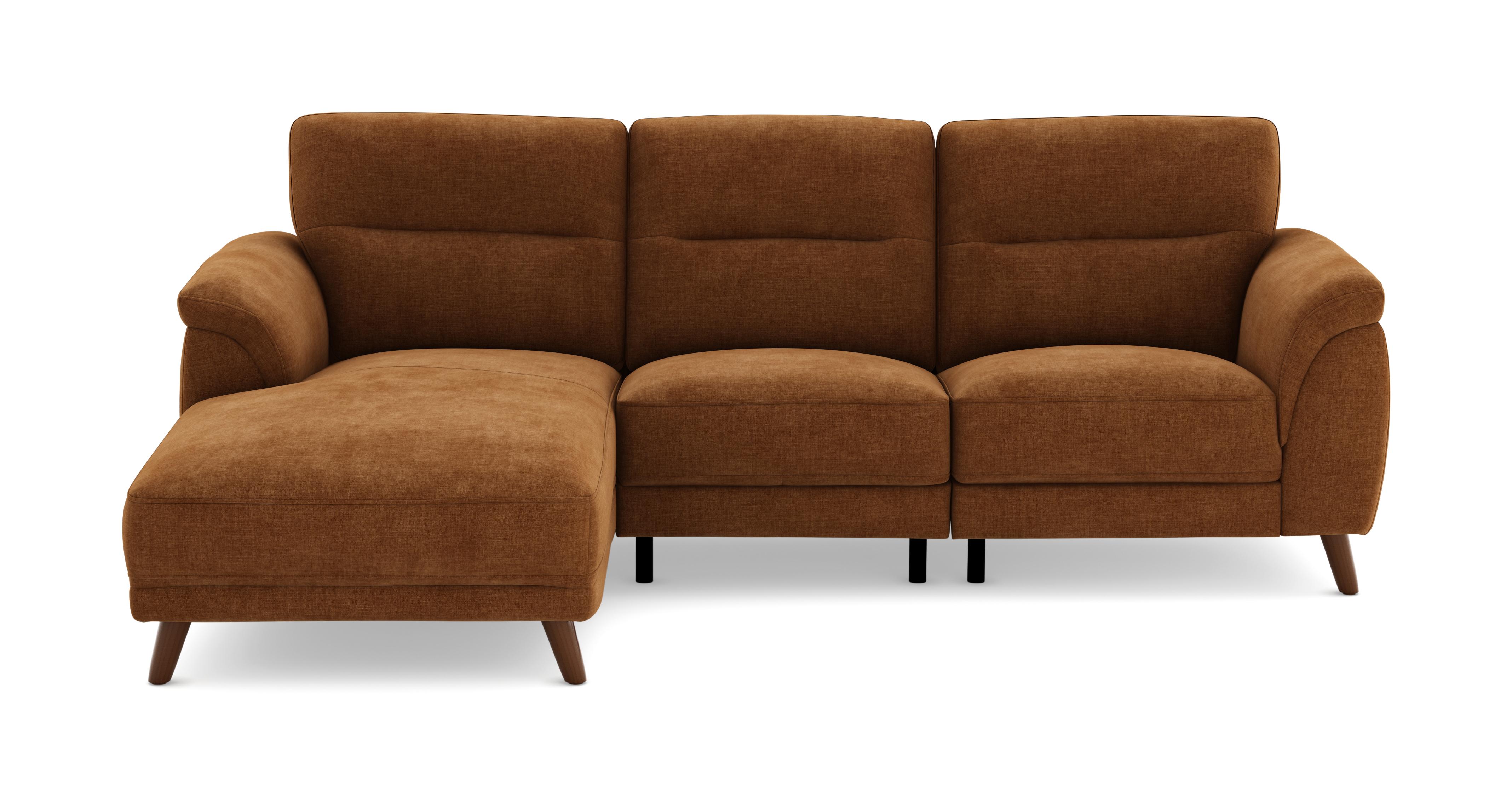 Left Hand Facing Chaise 3 Seat Sofa