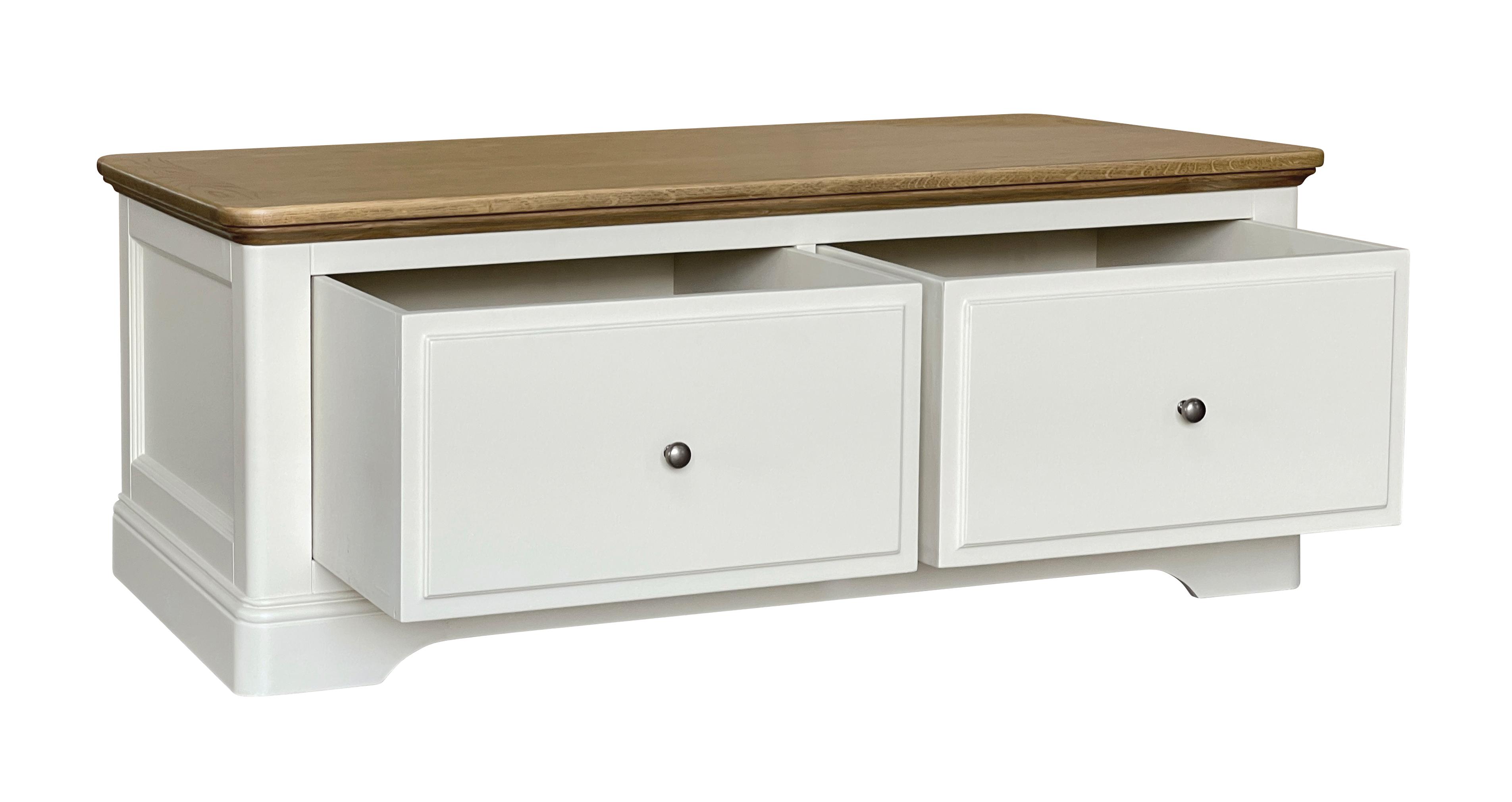 Colesbourne Coffee Table in Colesbourne Oak and White Oak and White