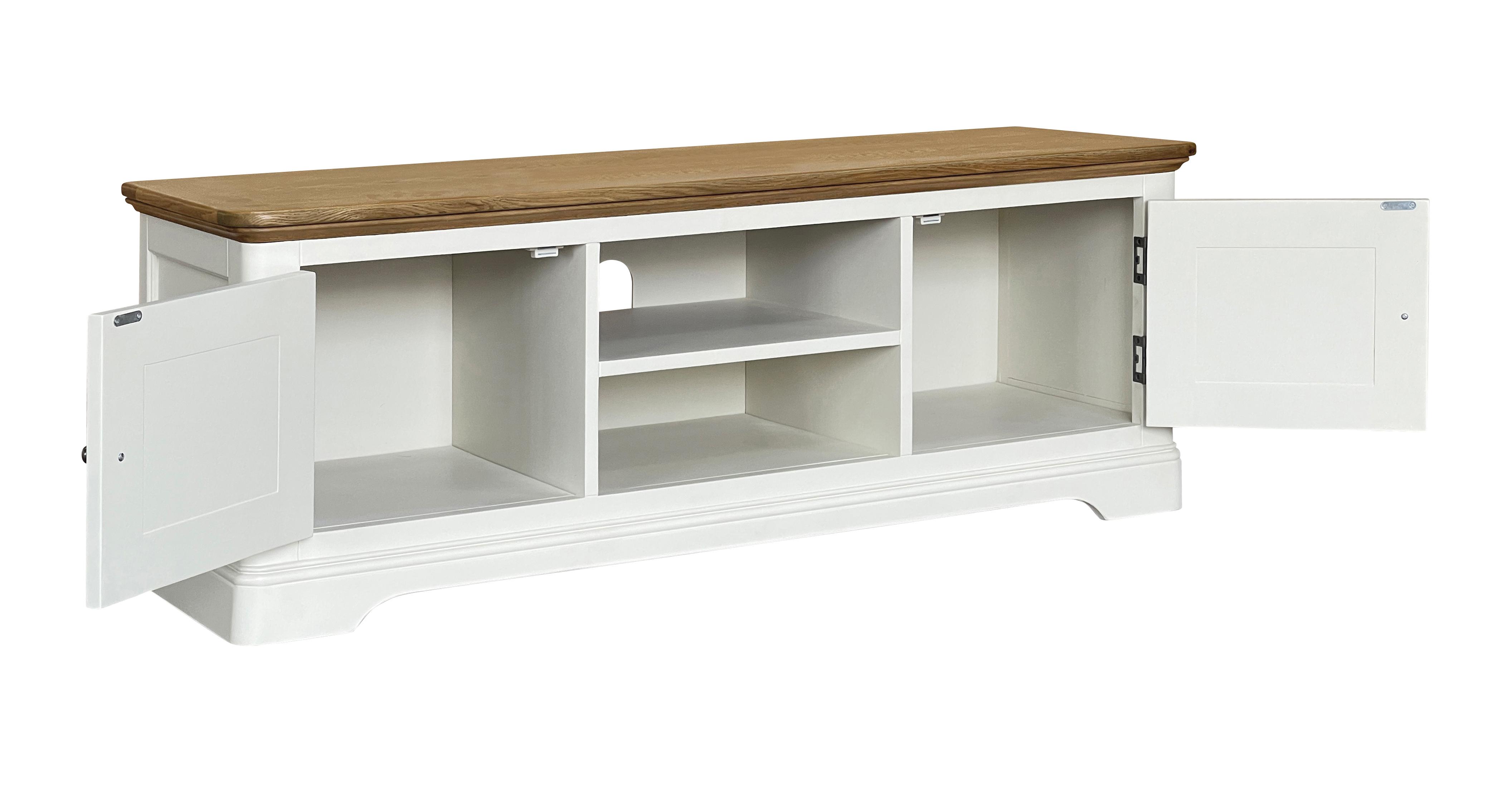Colesbourne TV Unit in Colesbourne Oak and White Oak and White