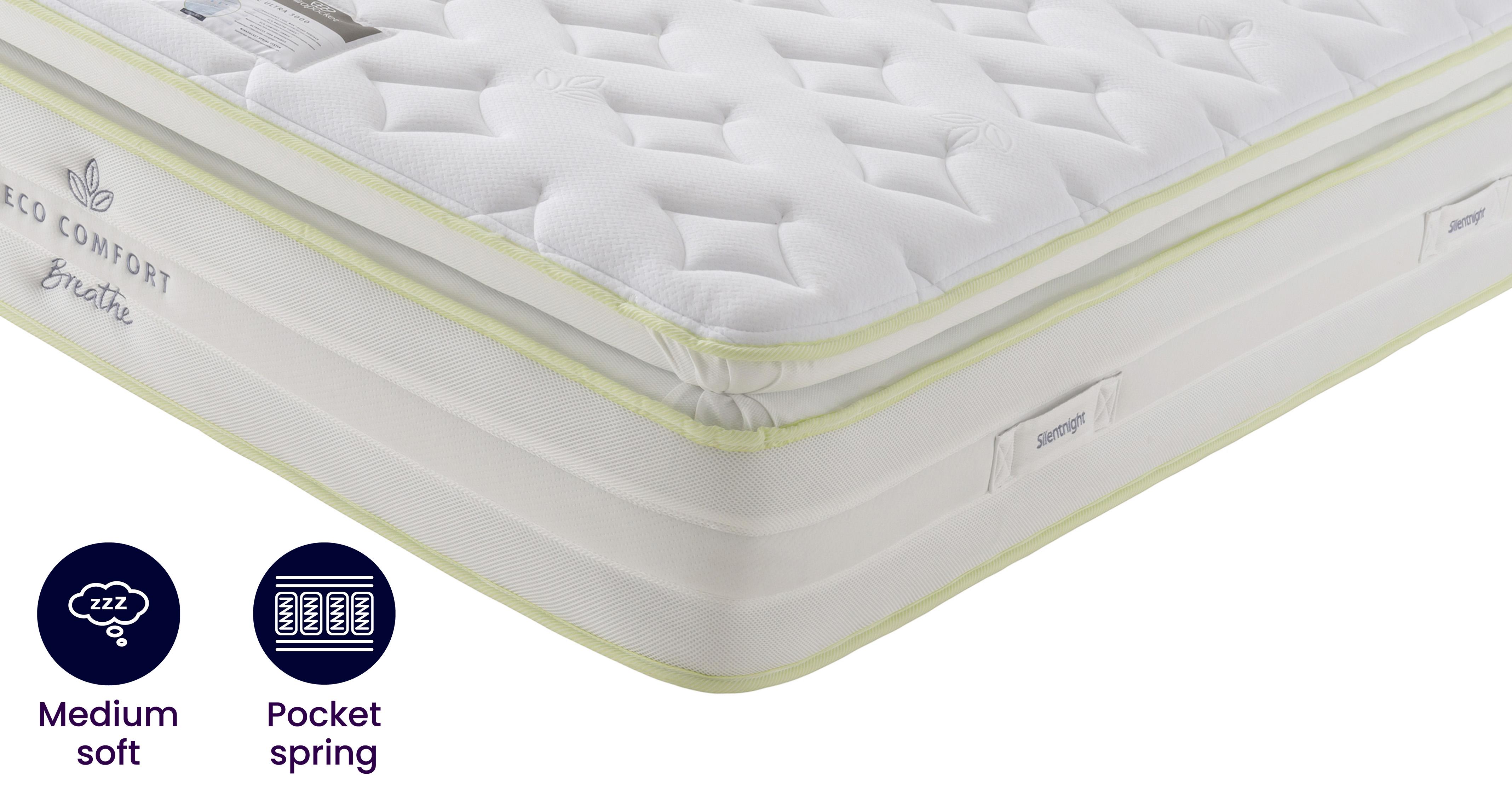 5ft King Size Silentnight Eco Comfort Breathe 3000 Firmer Mattress