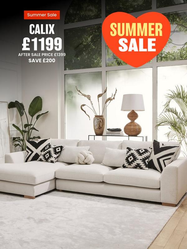 Calix cream corner sofa